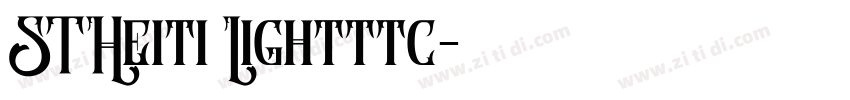 STHeiti Lightttc字体转换